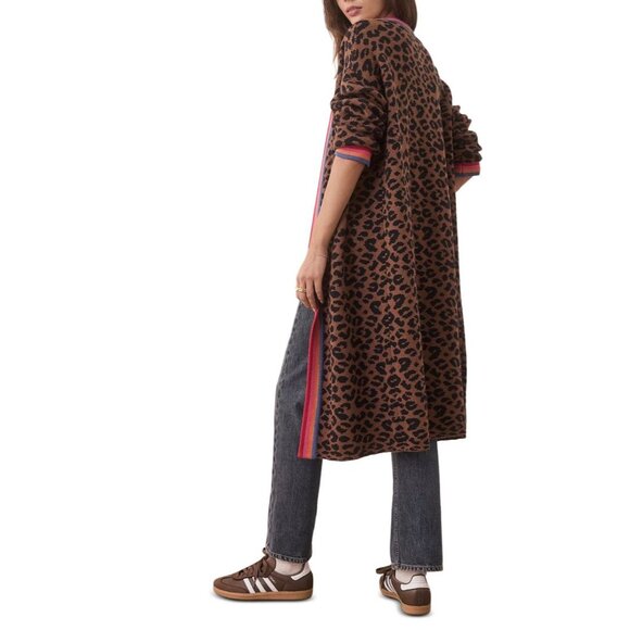 NWT Marine Layer Martha Sweater Coat Leopard Duster Cardigan L/XL Rare! - Picture 9 of 15